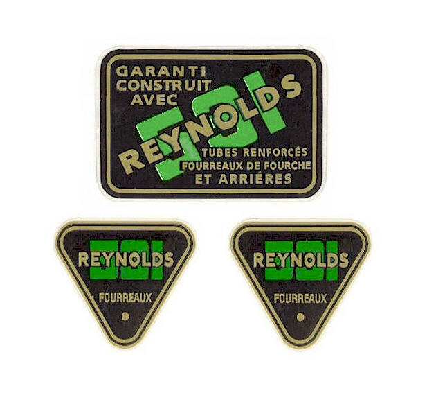 Reynolds 531 Decals - French (1960's-1975)