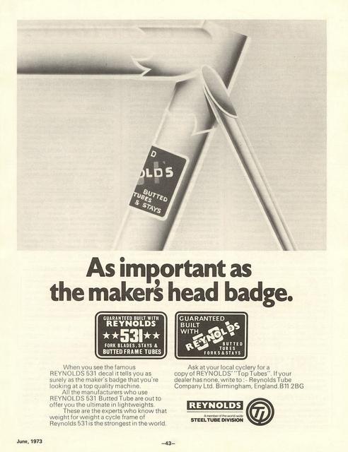Reynolds 531 advertisement (06-1973)