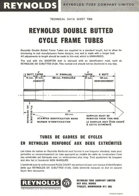 Reynolds Technical Data Sheet T203 (1975)