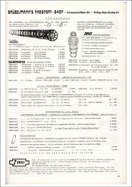 Brügelmann catalog (1977)