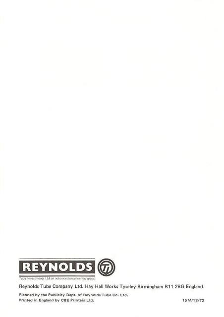 Reynolds "Top Tubes" booklet (12-1972)