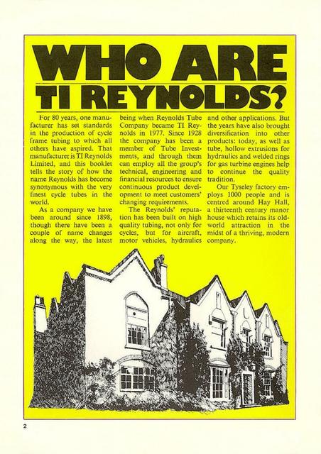 Reynolds "Top Tubes" booklet (10-1977)