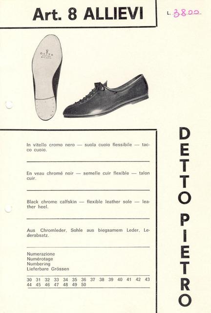 Detto Pietro catalog (1970's)