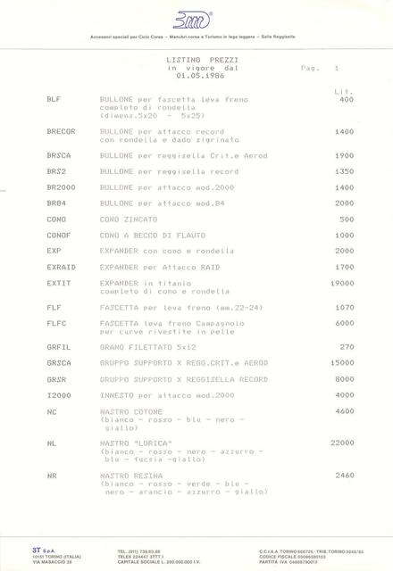 3ttt price list (01-05-1986)