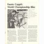 <------ Bike World 12-1975 ------> 1953 Fausto Coppi CdM Bianchi (Pelossi)