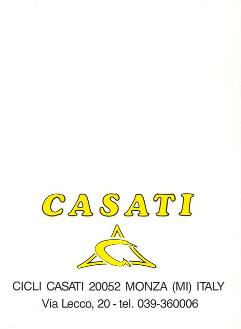 Casati brochure (1985-1986)
