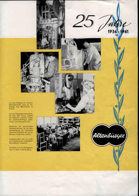 Altenburger brake brochure (1961)