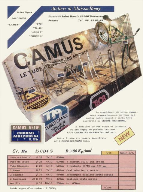 Camus / Ateliers de Maison Rouge flyer (1986)