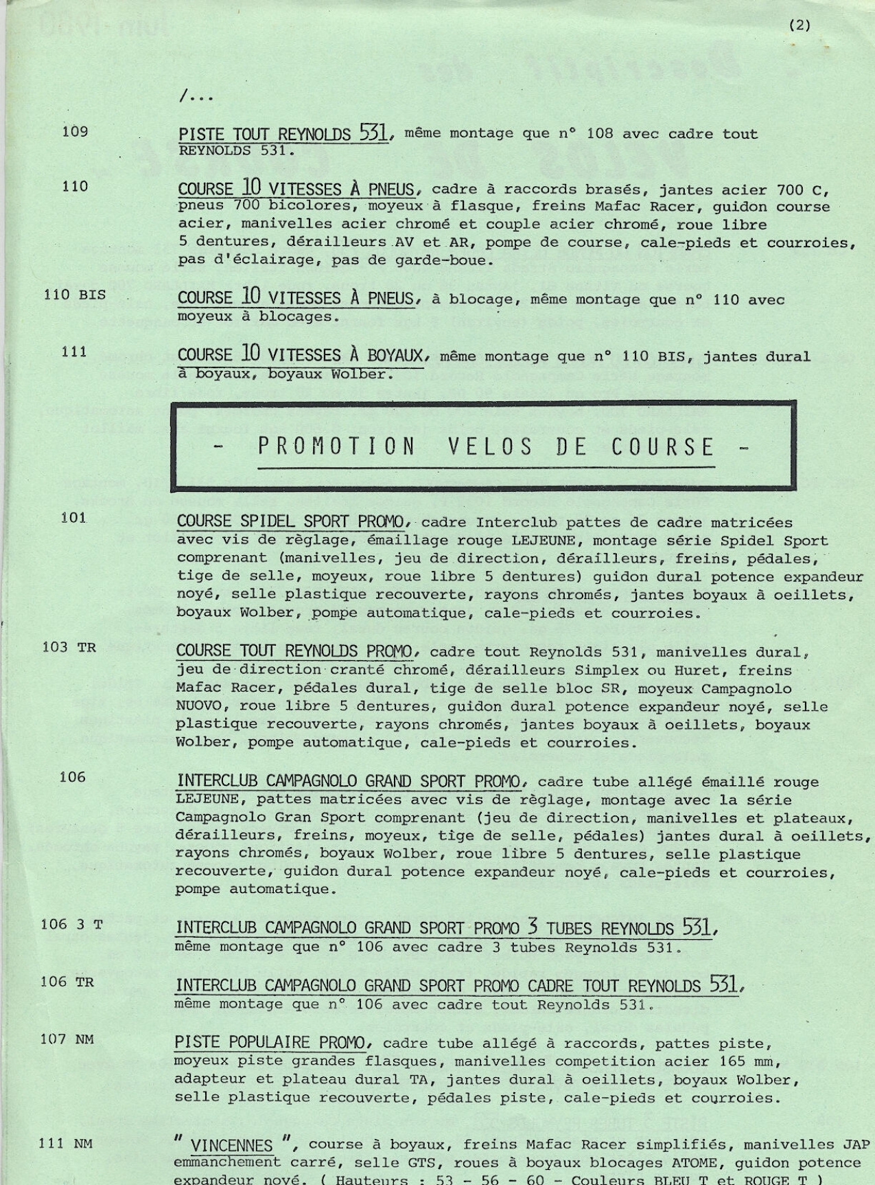 Lejeune price list (06-1980)