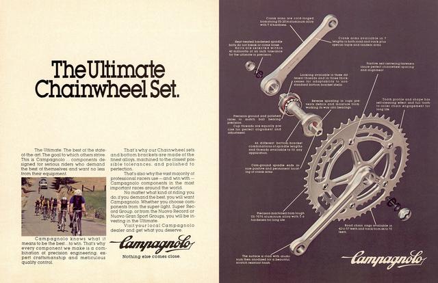 Campagnolo Record crankset advertisement (06-1977)