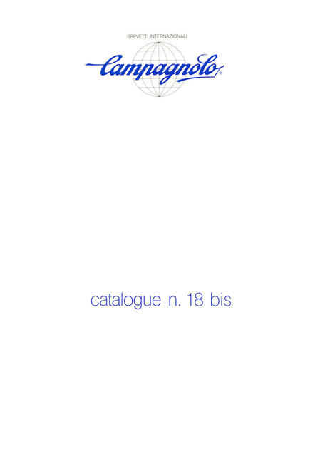 Campagnolo catalog # 18 bis (12-1986)