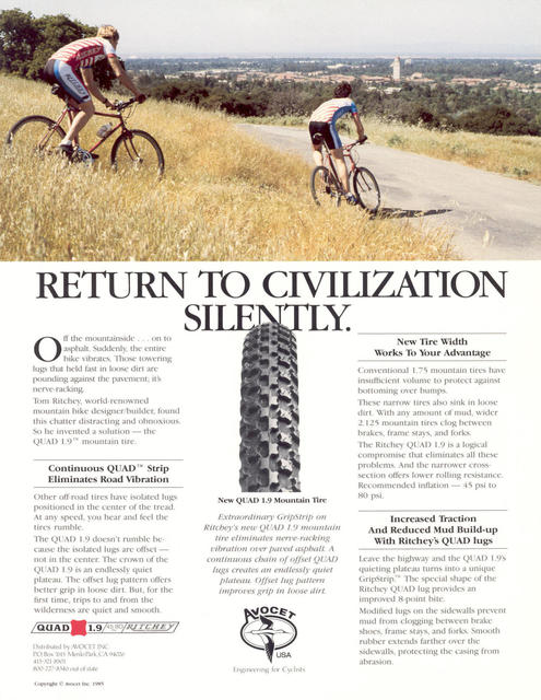 Avocet Ritchey Quad 1.9 mountain bike tire (06-1985)