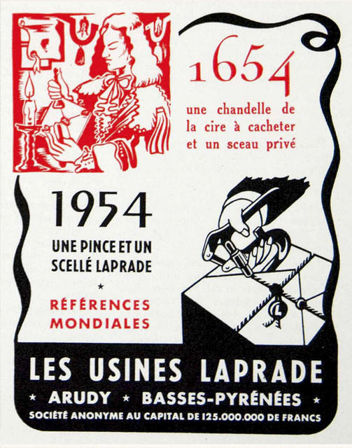 Usines Laprade / Arudy advertisement (1954)