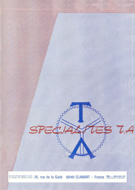 Specialites T.A. catalog (1973)
