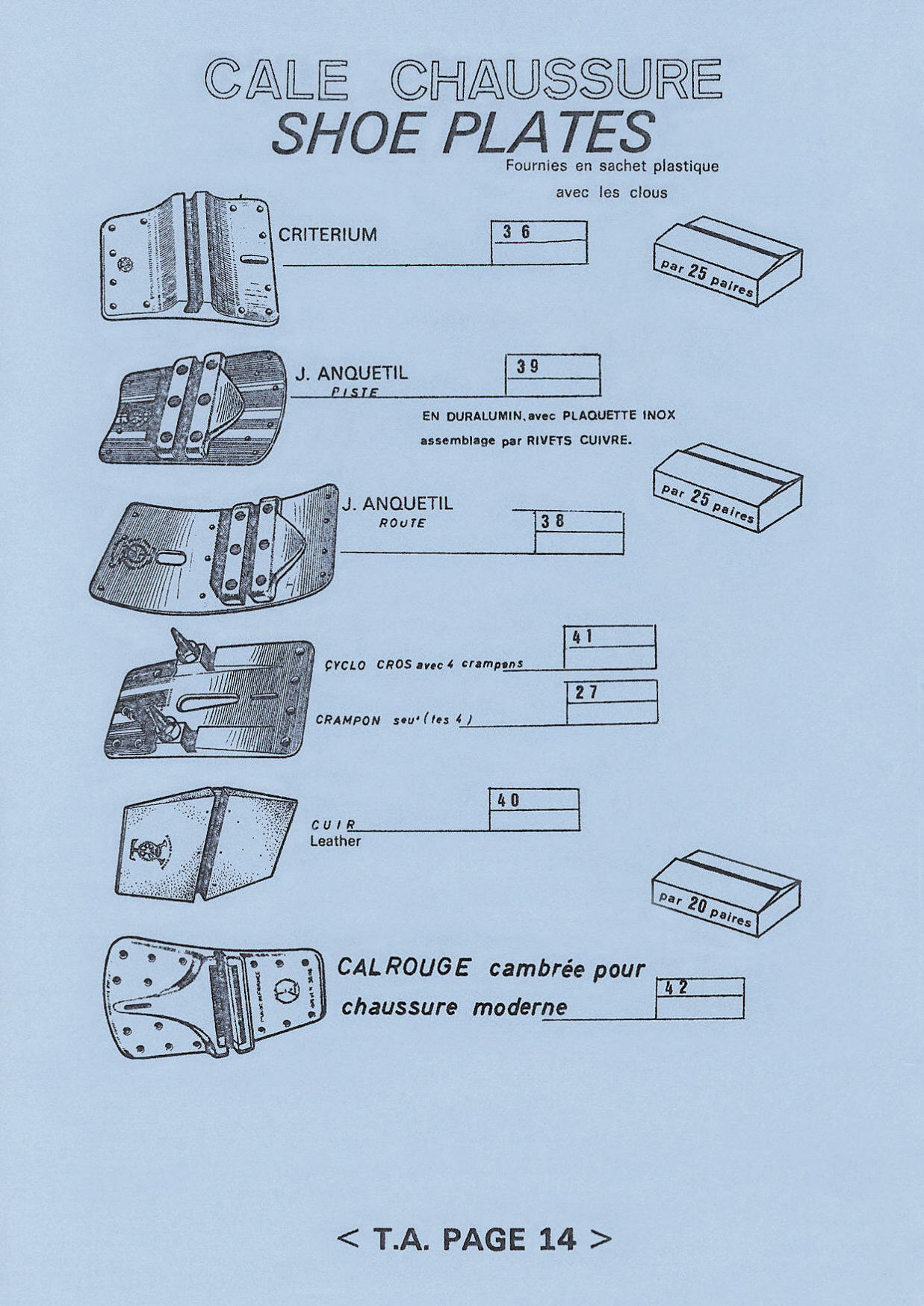 Specialites T.A. catalog (1973)