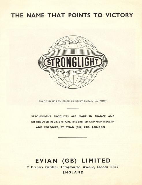 Stronglight catalog (1958)