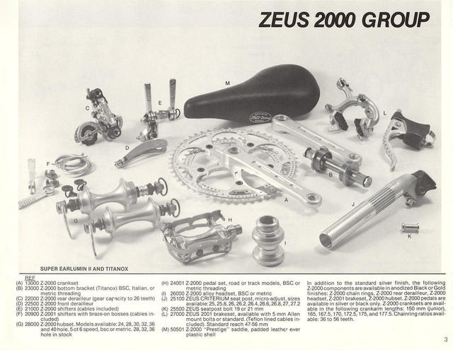 Zeus Cyclery (USA) catalog (1982)
