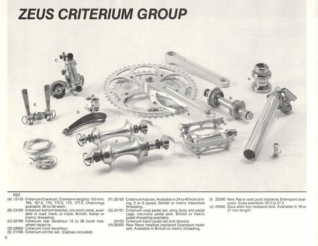 Zeus Cyclery (USA) catalog (1982)