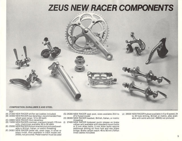 Zeus Cyclery (USA) catalog (1982)