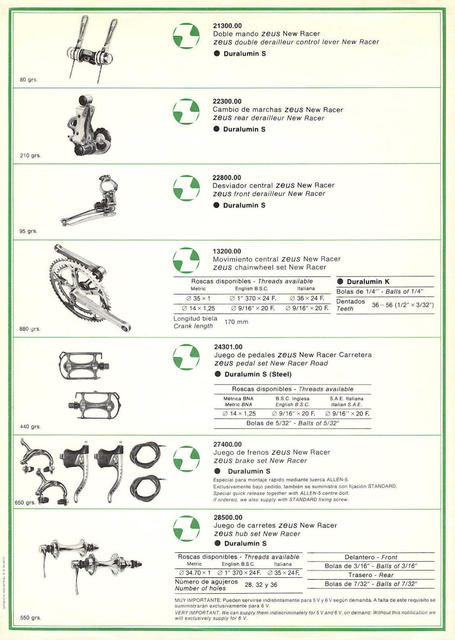 Zeus New Racer brochure (1981)