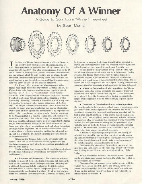 <---------- Bike World 01-1976 ----------> Anatomy Of A Winner