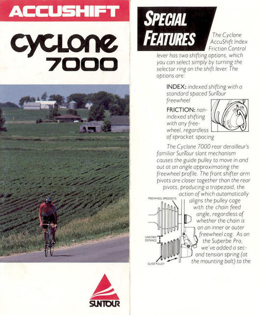 SunTour Cyclone 7000 AccuShift brochure (1987)