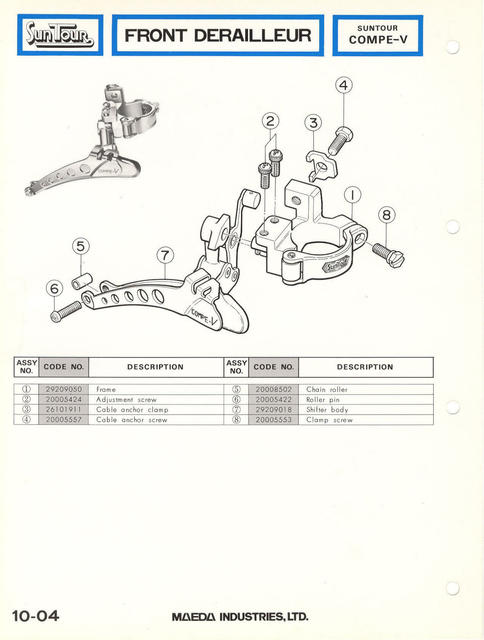 SunTour parts catalog (1976)