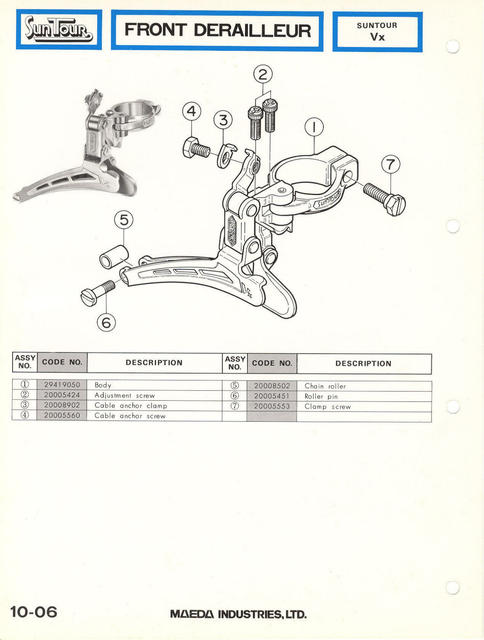 SunTour parts catalog (1976)