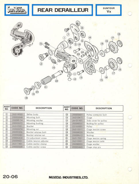 SunTour parts catalog (1976)