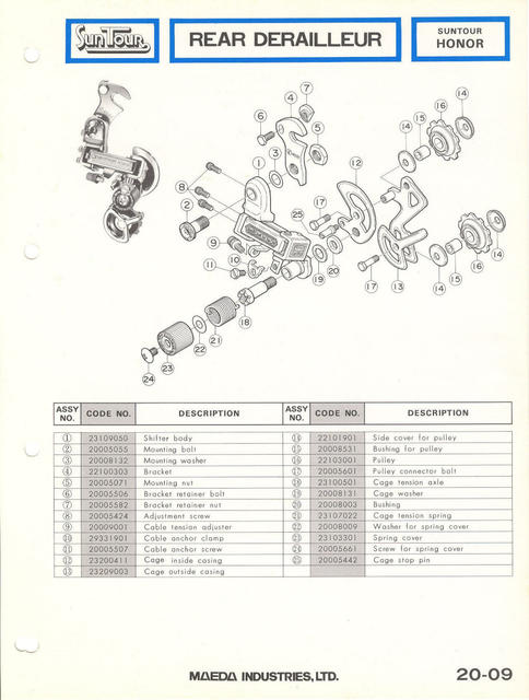 SunTour parts catalog (1976)