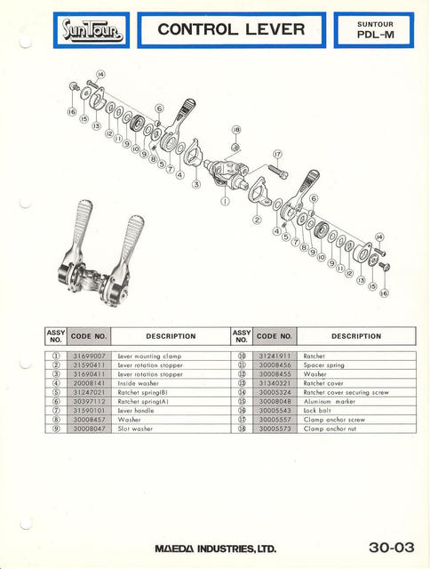 SunTour parts catalog (1976)