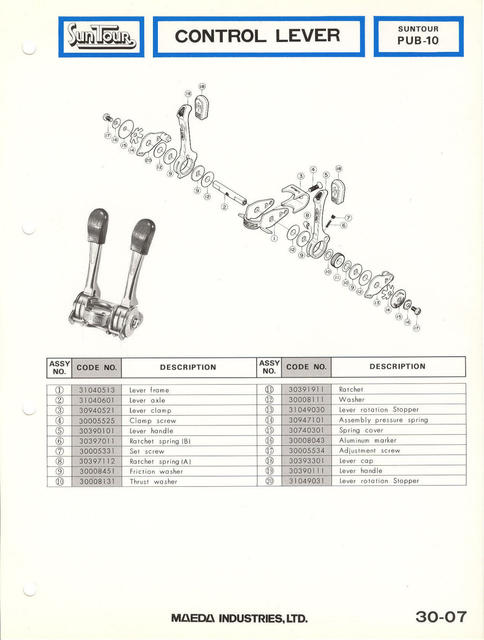 SunTour parts catalog (1976)