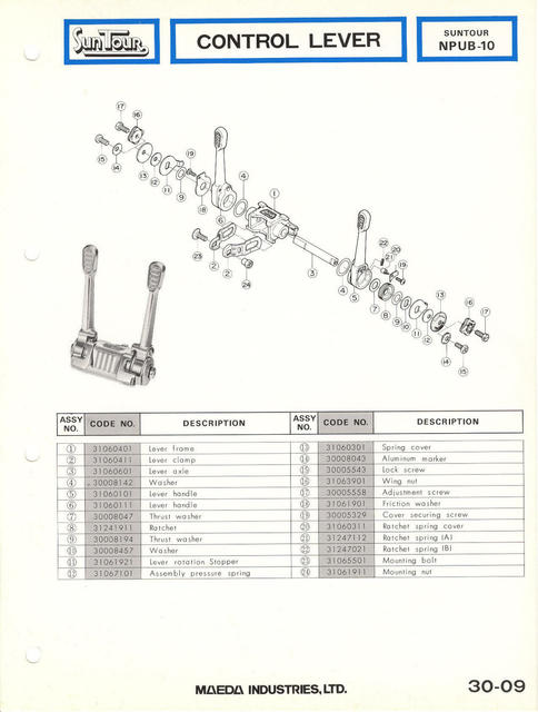 SunTour parts catalog (1976)