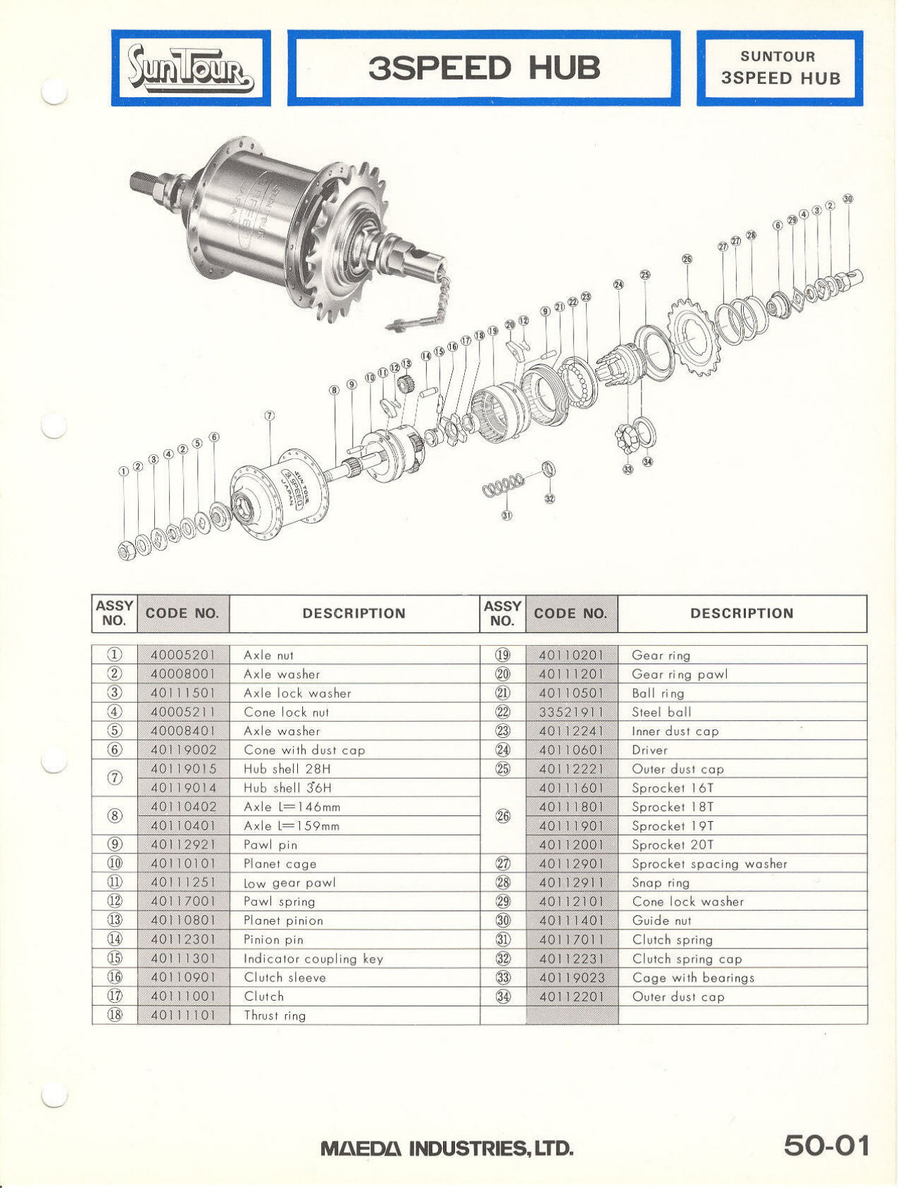 SunTour parts catalog (1976)