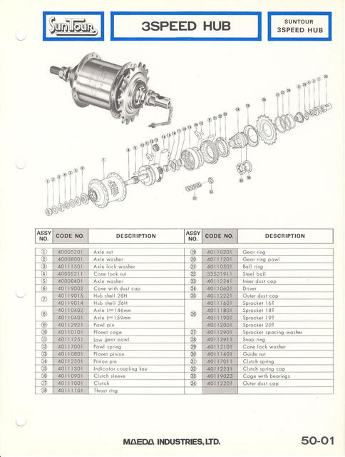 SunTour parts catalog (1976)