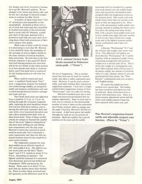 <---------- Bike World 08-1974 ----------> If I's From Pino, It's New