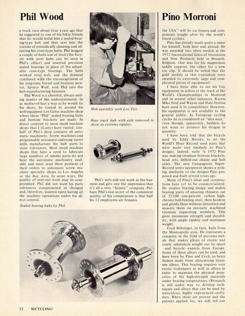 <------ Bicycling Magazine 12-1974 ------> New Ideas, New Products