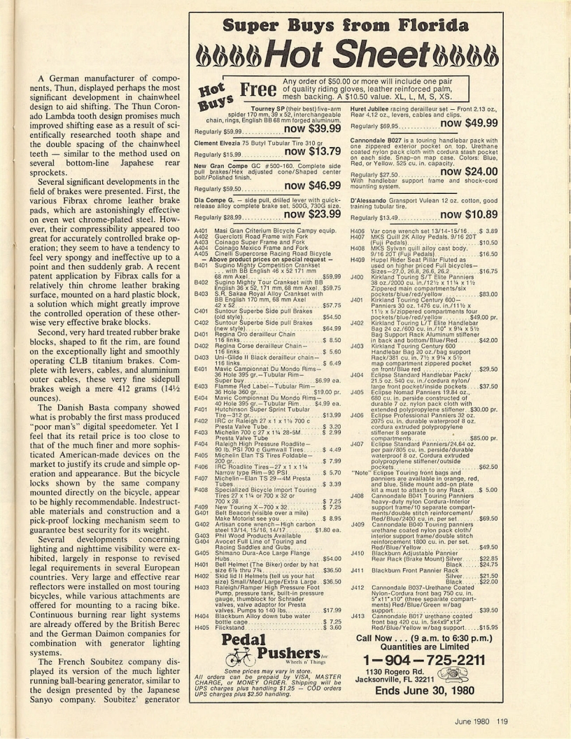 <------ Bicycling Magazine 06-1980 ------> 1980 Amsterdam Bicycle Show