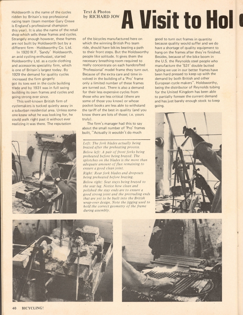 <------ Bicycling Magazine 02-1973 ------> Holdsworth
