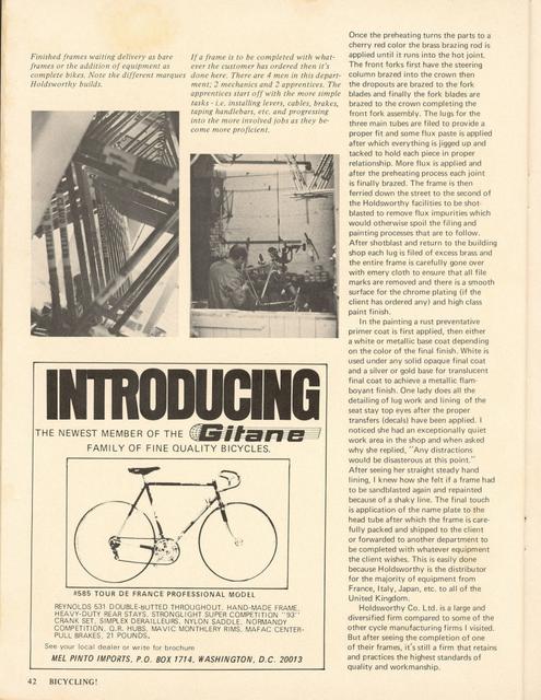 <------ Bicycling Magazine 02-1973 ------> Holdsworth