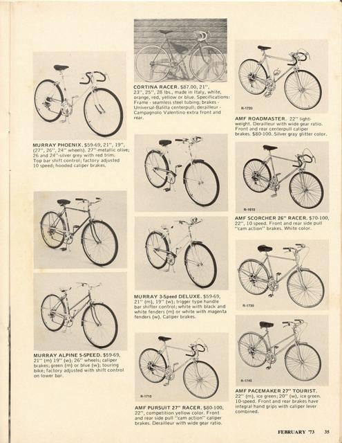 <------ Bicycling Magazine 02-1973 ------> 1973 Bicycle Showcase