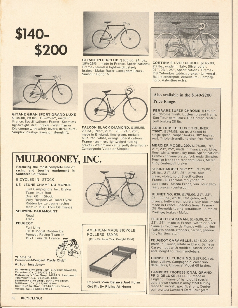 <------ Bicycling Magazine 02-1973 ------> 1973 Bicycle Showcase