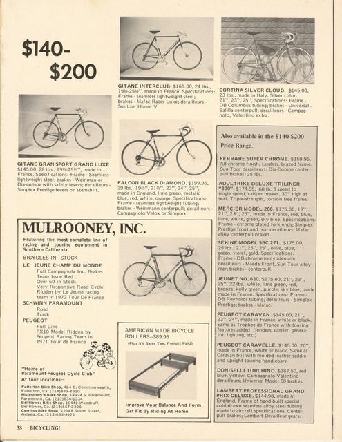 <------ Bicycling Magazine 02-1973 ------> 1973 Bicycle Showcase