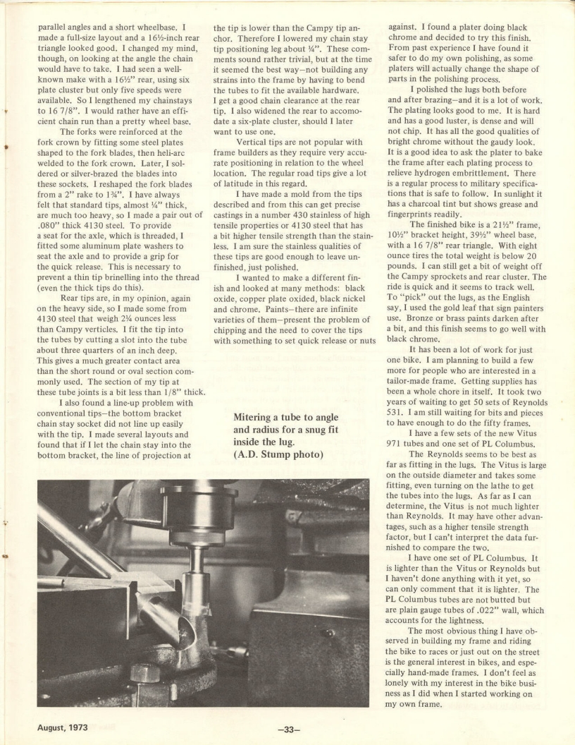 <---------- Bike World 08-1973 ----------> A.D. Stump