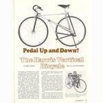 <------ Bicycling Magazine 10-1973 ------> Harris Vertical Bike