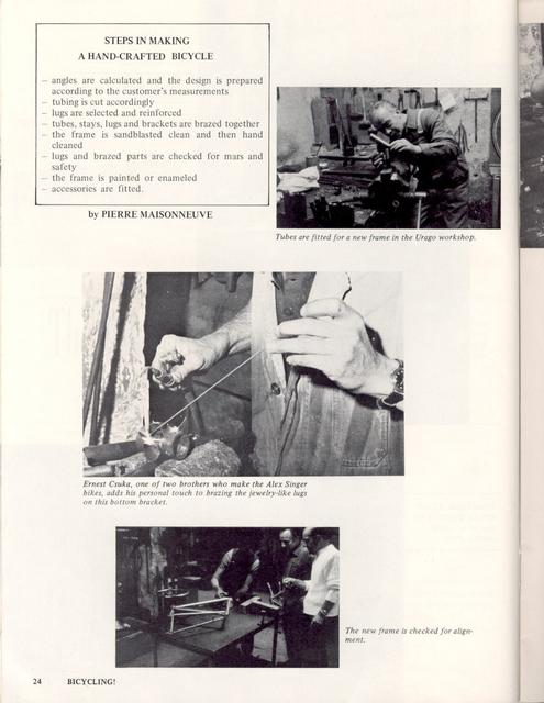<------ Bicycling Magazine 11-1973 ------> The Bike Shops of Paris