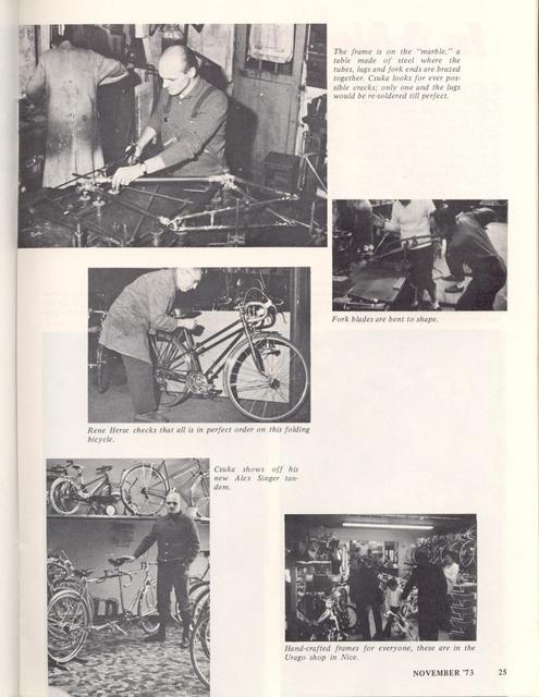 <------ Bicycling Magazine 11-1973 ------> The Bike Shops of Paris