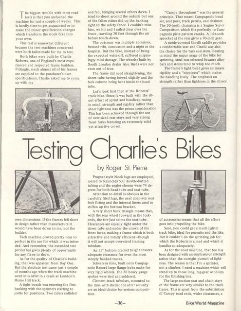 <---------- Bike World 10-1976 ----------> Charlie Roberts