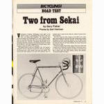 <------ Bicycling Magazine 02-1977 ------> Sekai 2500 Grand Tour / 5000 Superlite