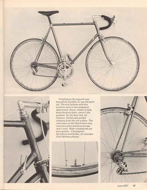 <------ Bicycling Magazine 06-1977 ------> Fastab Tomaso